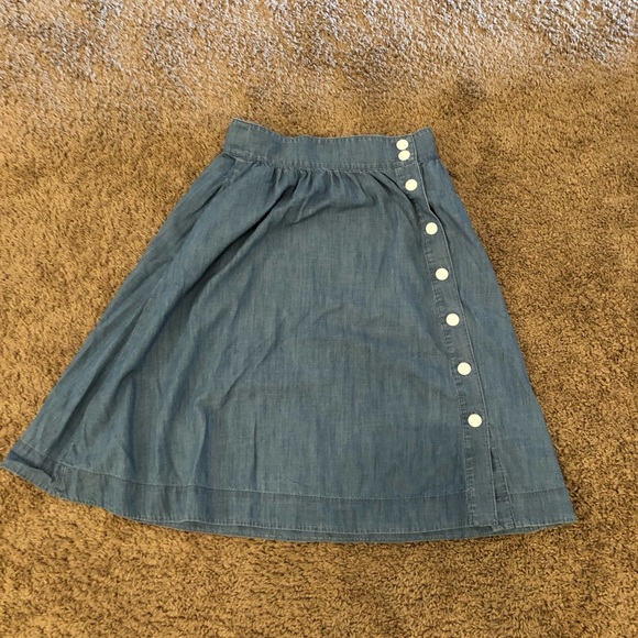 Blue Skirt with Buttons - Picture 1 of 2